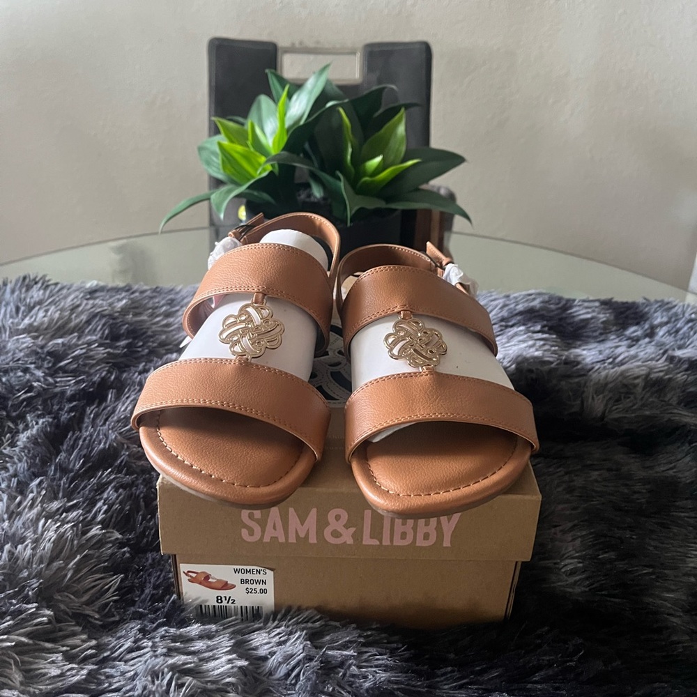 Sam & Libby Tan Strap Sandals